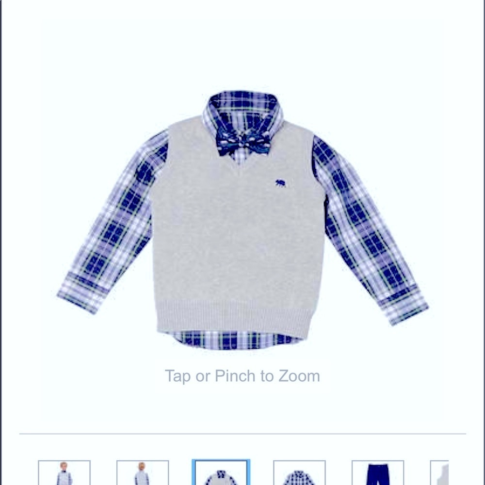 boys vest long sleeve shirt clothes set 4pcs size 7